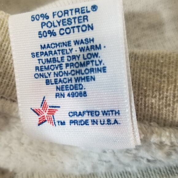 vintage London Calling sweater sweatshirt medium gray long sleeve '80s flawed - Picture 9 of 9